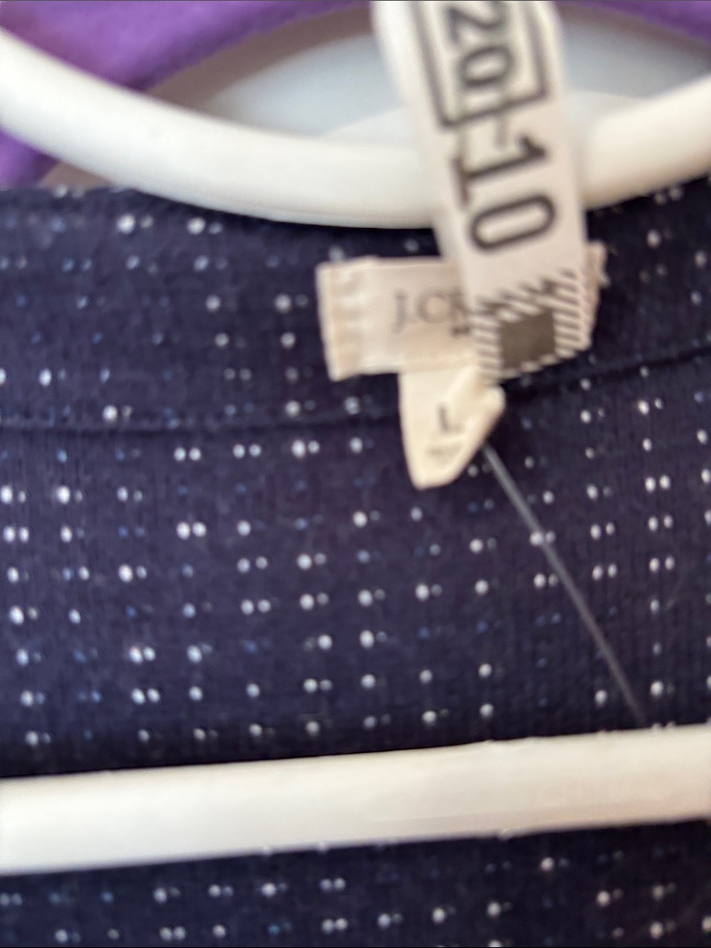 J. Crew Navy and Light Cream Zip Peplum Cardigan - Picture 2 of 5